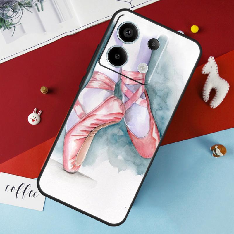 Pouzdro na špičky baletních bot pro Xiaomi Redmi Note 13 12 10 8 9 11 Pro 12S 10S 11S Redmi 13C 10A 10C 9C 12C Kryt