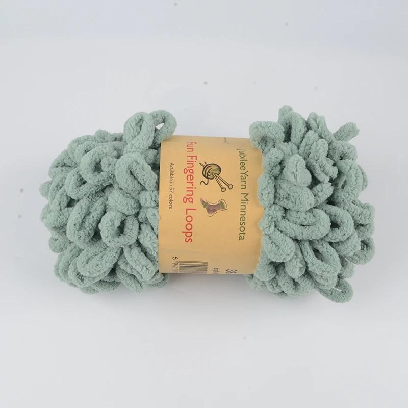 500g/Lot Hand Knitting Finger Loop Yarn Crochet Super Warm Puffy Circle Cotton Braided Rope Puffy Smart Polyester Sock Toy