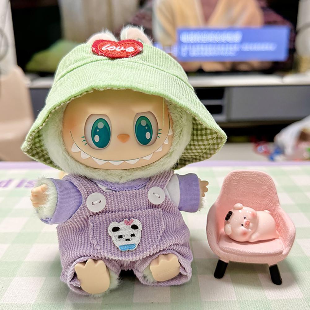 For 17cm Labubu Doll Clothes Fashion Clothes Hoodies Doll Clothes Color Match Hoodies Dolls Accessories Cute Decoration Little Cloths