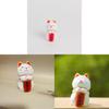 Wooden Lucky Cat Figurine With Modern Minimalist Design For Home Office Decor And Gift Giving