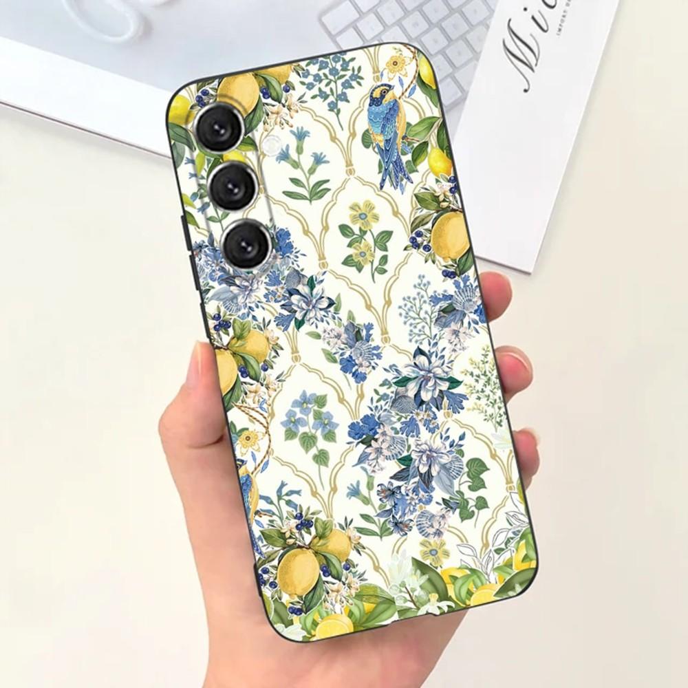 

Seaside scenario Wine Lemon Phone Case For Samsung S25,S24,S21,S22,S23,S30,Ultra,S20,Plus,Fe,Lite,Note,10,9,5G Black Cover Samsung S24Plus