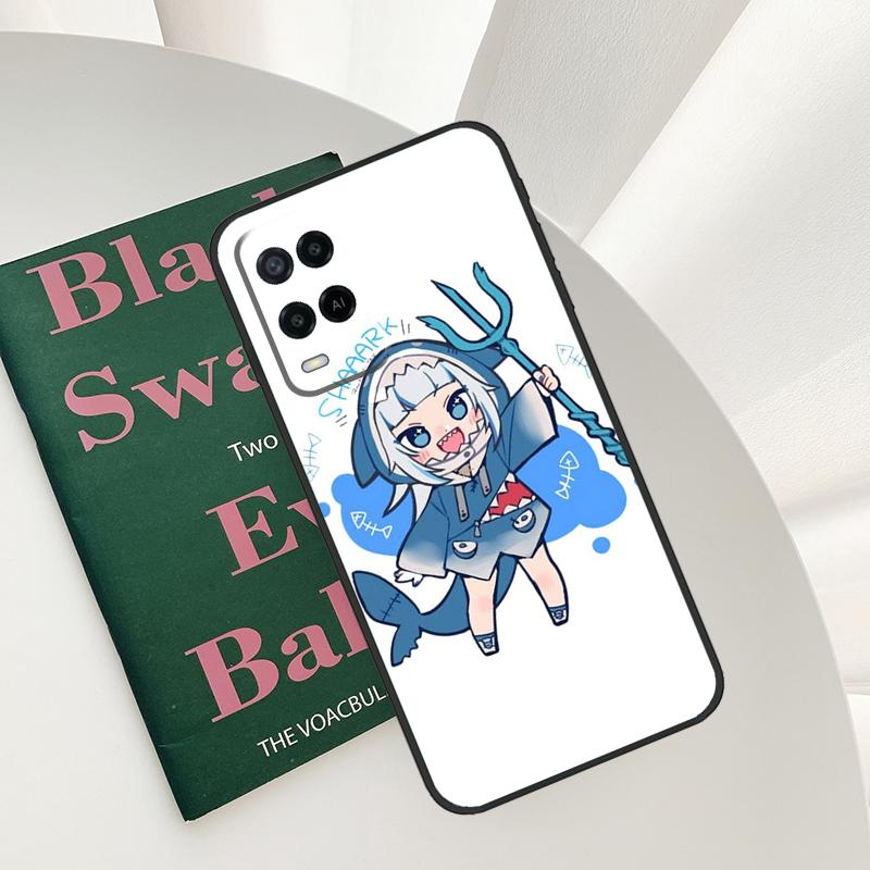 Gawr Gura Hololive Anime Case For Oppo A58 A78 A98 A15 A16 A17 A52 A72 A76 A96 A54 A74 A94 A57 A77 A54S A57S Cover