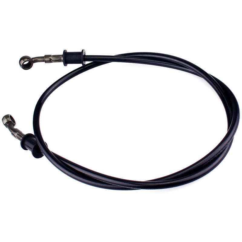 Universal Motorcycle Brake Oil Hose Line Pipe Stainless Steel Braided Reinforced Hydraulic 50cm-120cm New #297005 50CM чёрный
