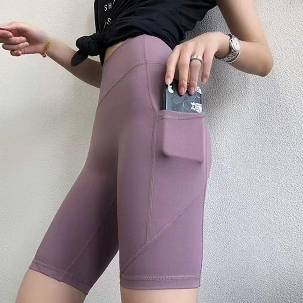 Seamless Design Yoga Shorts Stretch Fabric Sports Shorts Hip Lift Skinny Leggings Yoga Practice
