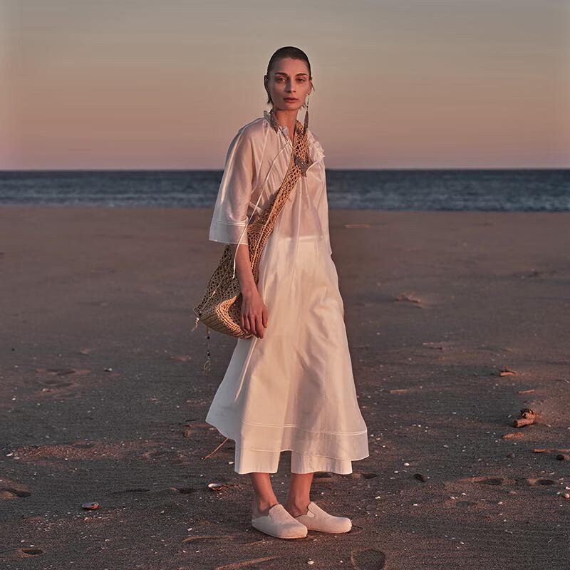 LESS 2025 Summer Elegant Half-Sleeve Dress