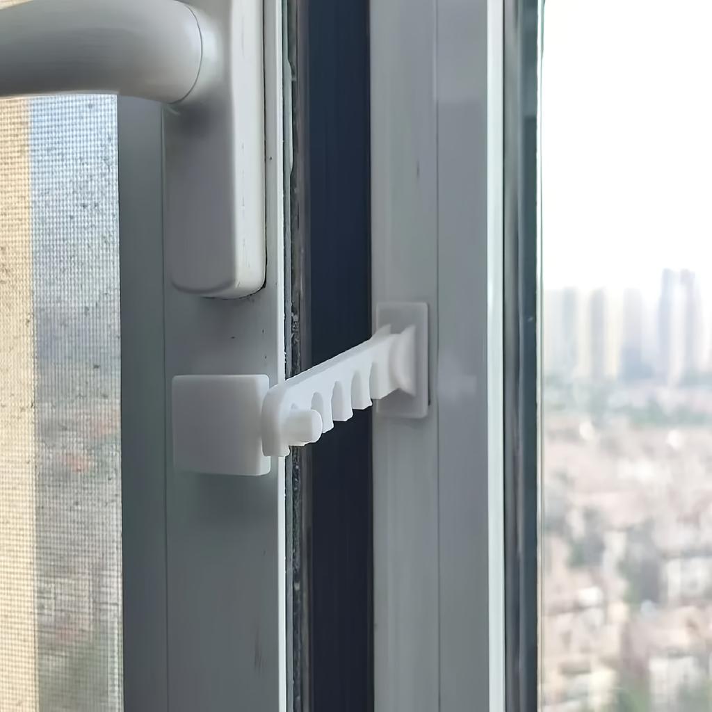 1pc Window Windproof Limiter Hook, No-Drill Angle Controller, for Casement & Sliding Windows Anti-Collision Stopper