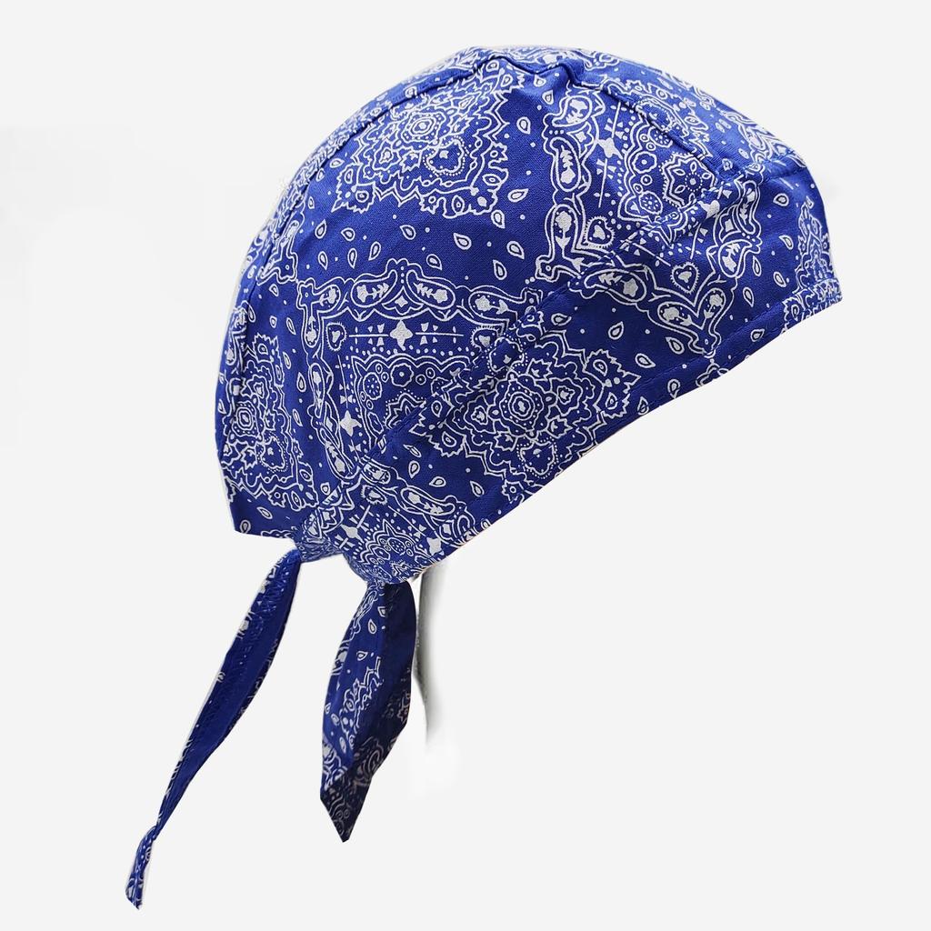 Trifong Bandana Cap Cotton Paisley Pirate Hat Quick Dry Sweat Wicking Breathable Summer UV Protection Doo Rag Inner Cap Bicycle Helmet Anti-UV