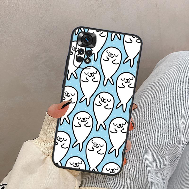 Baby Seals For Xiaomi Redmi Note 14 10 11 12 13 Pro 11S 12S Case Cover For Redmi 15 15C 14C 10C 12C 13C