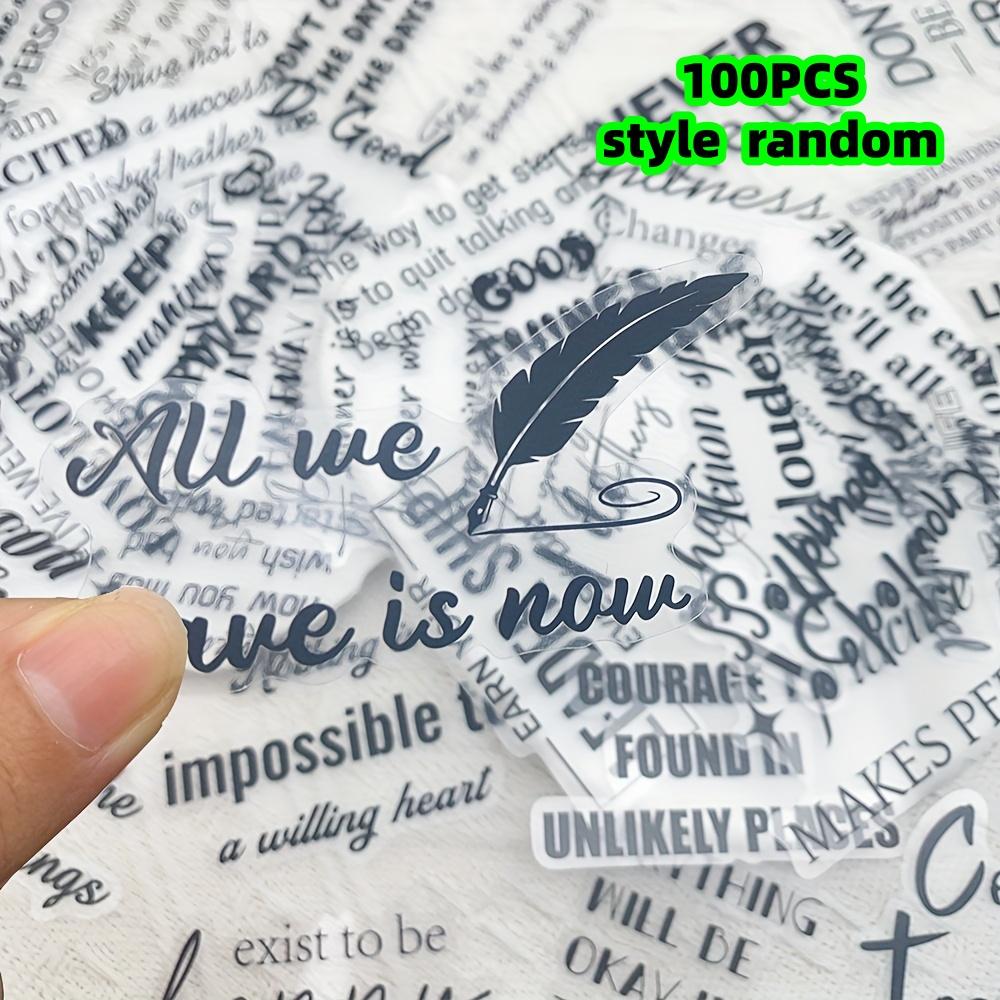 100 Sheets of Inspirational Quotes Are Perfect for Phones, Laptops, Scrapbooks, Suitcases, Guitars, Etc. and Are an Ideal Choice for