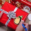 200Pcs Christmas Gift Labels Stickers Cartoon Kraft Paper Stickers Self-Adhesive Christmas Tags Use for Xmas Gifts Wrap Decor