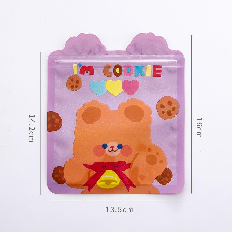 Cute Food Zip Lock Bag Cute Rabbit Bear Candy Cookie Packaging Bags Wedding Birthday Party Decorations Gift Wrapping Supplies