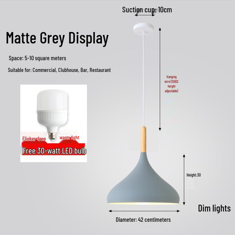 Modern Industrial Style Dining Chandelier with Creative Art Lampshade for Hot Pot/Fruit/Rice Shops