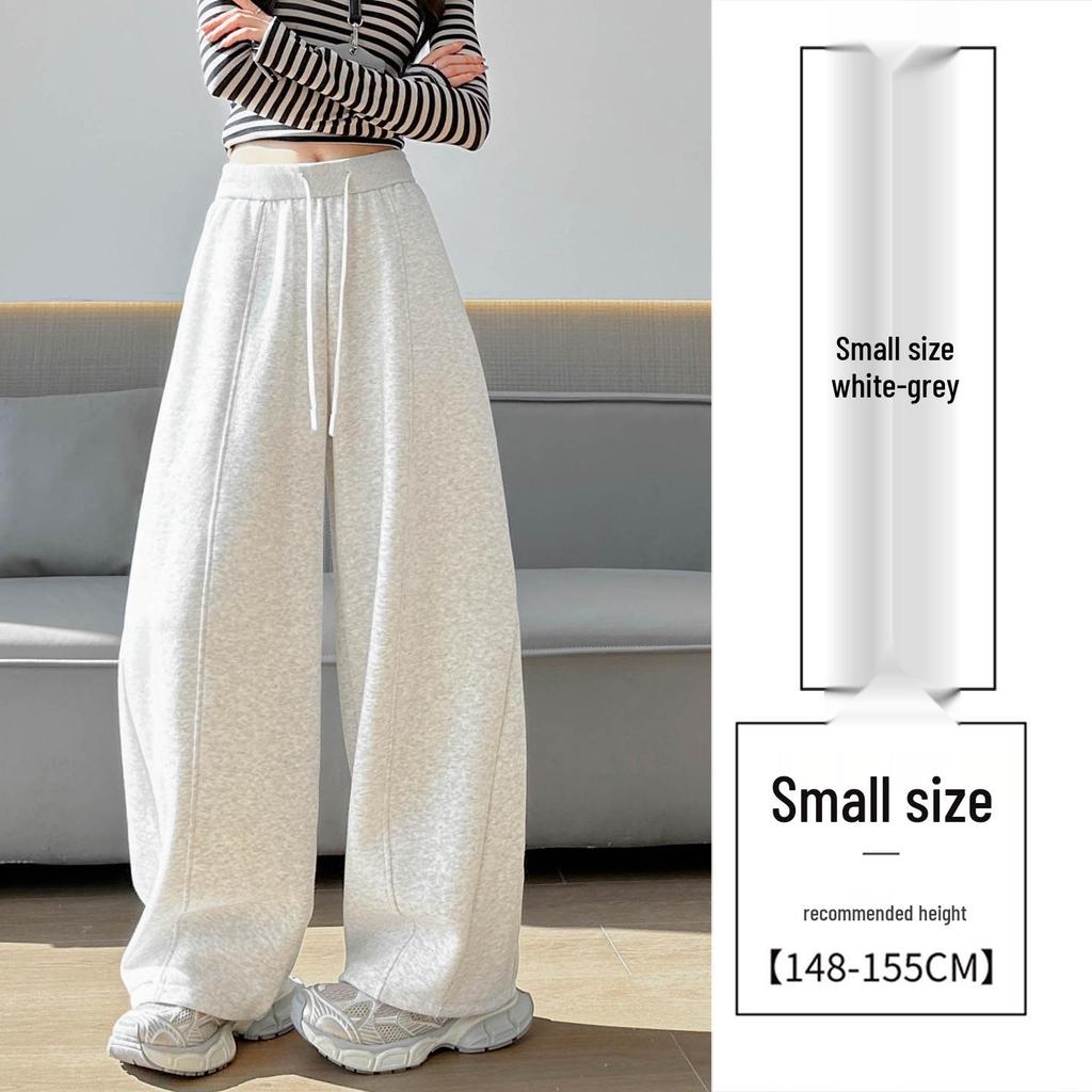 Spring 2026 High-Waisted Wide-Leg Pants - Slimming Loose Straight Casual Two-Wear Floor-Length for Women