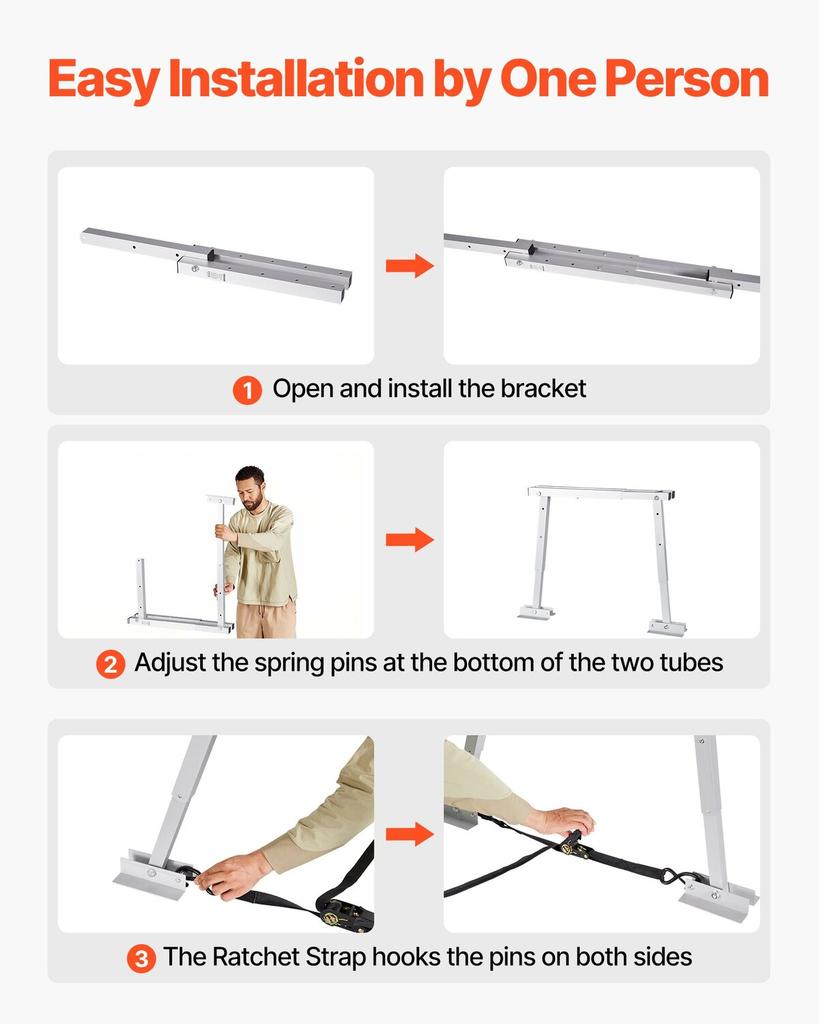 Estabilizador Universal para RV, Estabilizador de Parachoques para RV para Remolques, Autocaravanas, Fifth Wheel, Diseño Plegable Compacto para Fácil Almacenamiento, Altura Ajustable desde