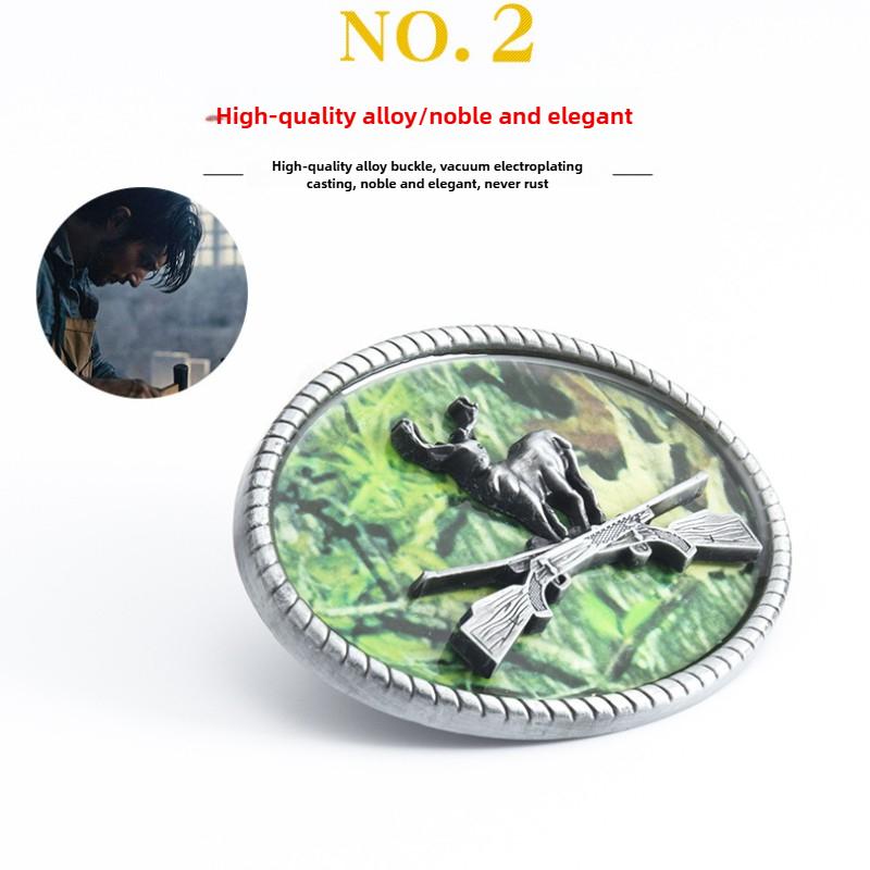 Pasek z pełnej skóry bydlęcej Owalna gładka klamra Pasek ogniwkowy Pasek skórzany