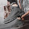Fashion 2024 New Shoes for Male High Top Work Shoes Winter  Warm Plush   Tooling Shoes Platform Boots Black Leisure Sports Shoes