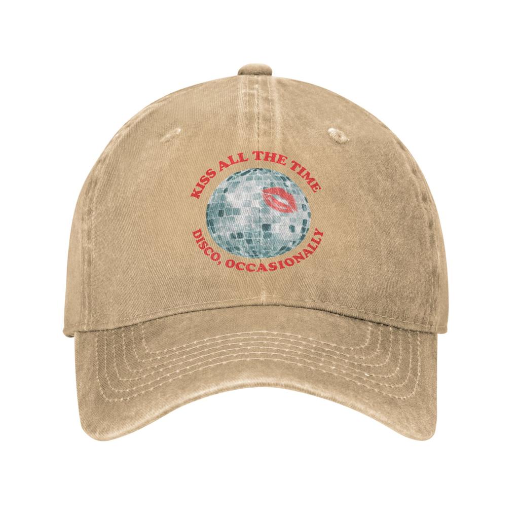 Harrys Styles Kiss All The Time Disco Occasionally Baseball Caps Vintage Distressed Washed Snapback Hat Outdoor Fit Caps Hat