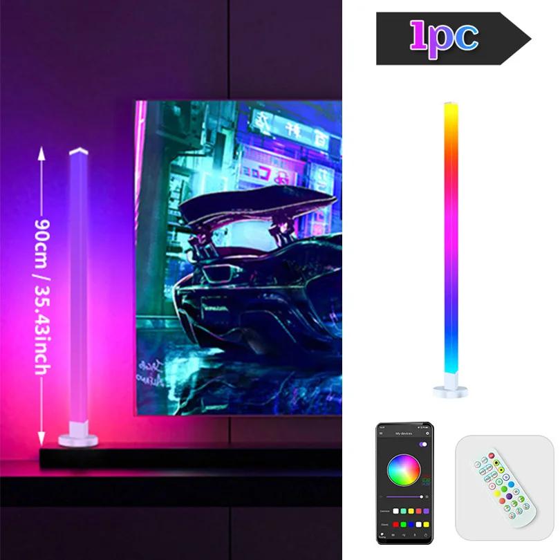 

150СМ RGB Напольная лампа Светодиодная угловая напольная лампа Окружающее освещение для спальни RGBIC Изменение цвета Управление через приложение Для украшения гостиной RGB