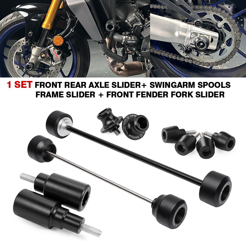 2025 For YAMAHA MT-09 Frame Fairing Crash Guard Wheel Fork Axle Slider MT09 SP 2026 Rear Swingarm Spools Front Fender Protector