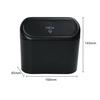 Black ABS Car Trash Bin Square Hanging Vehicle Garbage Dust Case Storage Box Auto Interior Accessory