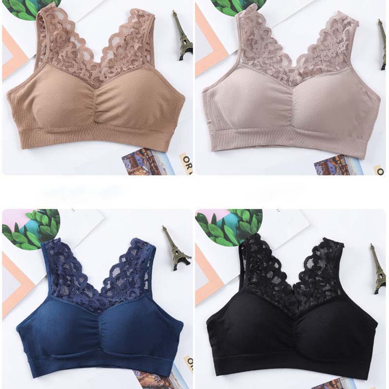 Lenjerie de corp Femei Gather No Steel Ring Sutien Dantela Sexy Wrap Vest Vest Sutien