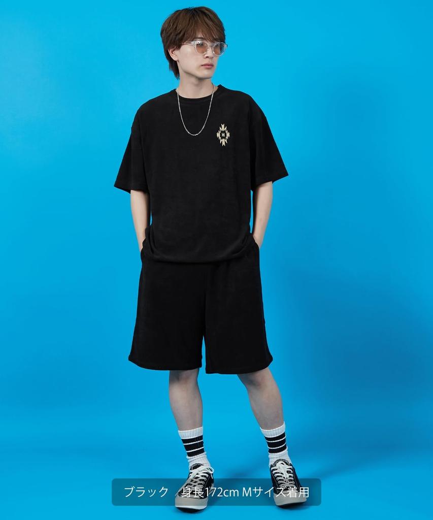 [IMPROVES] [SIDEWAYSTANCE] Native American Print Pile Short Sleeve T-Shirt