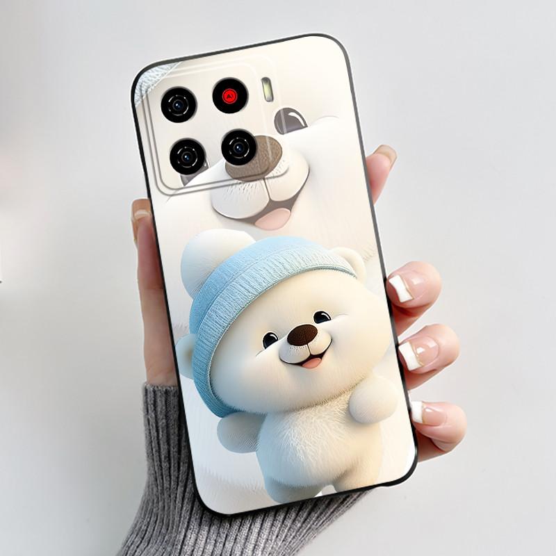 For ZTE Blade A56 Z2473 Case Cute Love Rabbit Cartoon Black Soft Silicone Protect Cover For ZTE Blade Nubia A56 Pro Phone Casing
