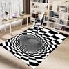 1PC Checkerboard Tunnel Extra Large Non Slip Floor carpet, Office, family, bedroom, Studio Large Area Rug Indoor Rugs, Vibrant Colors