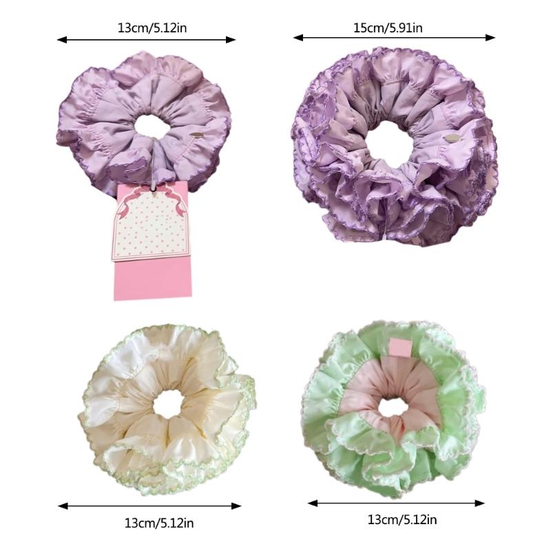 Soft Fabric Hair Accessory Soft Elastic Hair Band Pleats Scrunchie Hair Decoration For Daily Wear And Special Occasion