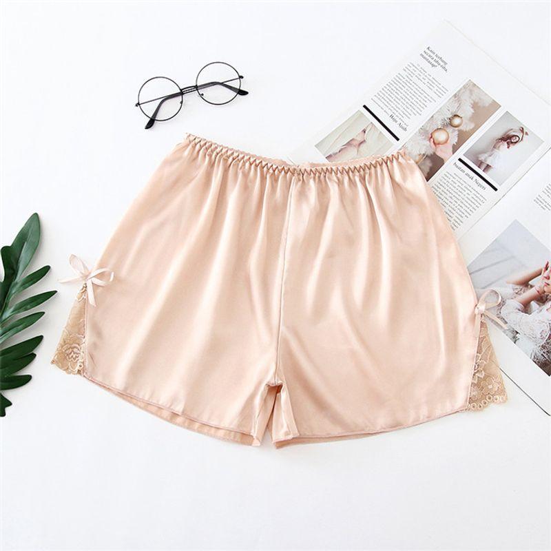 

Вышитые Свободные Сексуальные Тонкие Шорты Можно Носить как верхнюю одежду Шелк Champagne Bows All yards