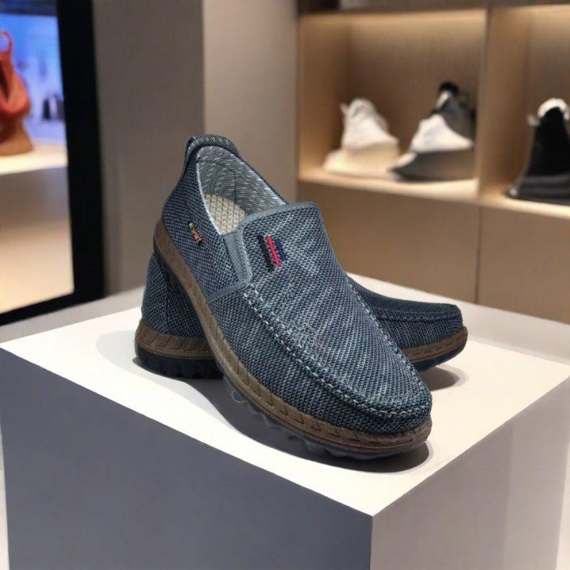 Men Shoes Breathable Mesh Flat Casual Shoes Lightweight Comfort Walking Sneakers Tenis Loafer Shoes