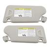 Gray ABS Car Sun Visors with Lights (Left & Right Pair)