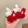 3D Plush Rabbit Hair Clip for Girls - Cute Hair Accessory