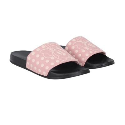 Womens/Ladies Minnie Mouse Leather Sliders