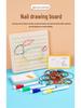 Montessori Geometric Pegboard: Creative Early Education Math Development Wooden Toy for Children.