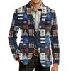 Herren Hässlicher Weihnachten Kord Warmtaschen Anzugjacke Strickjacke Herren Freizeitanzug