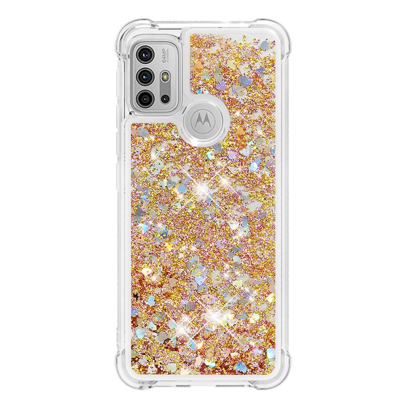 Liquid Phone Case For Motorola Moto G30 G20 G10 G Pure Stylus Play E7 Power 2021 Cover Painted Glitter Quicksand Capa