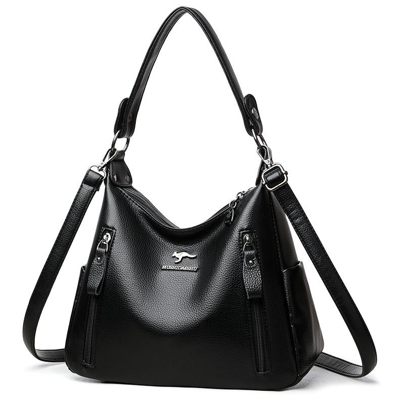 

Легкая роскошь и высококлассная мягкая сумка на одно плечо, сумка для мамы, сумка-тоут большой вместимости, сумка под мышкой чёрный