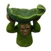 Green Orangutan Bird Feeder Outdoor Wall-mounted Bird Feeder Garden Sculpture Wild Bird Feeder Decorative