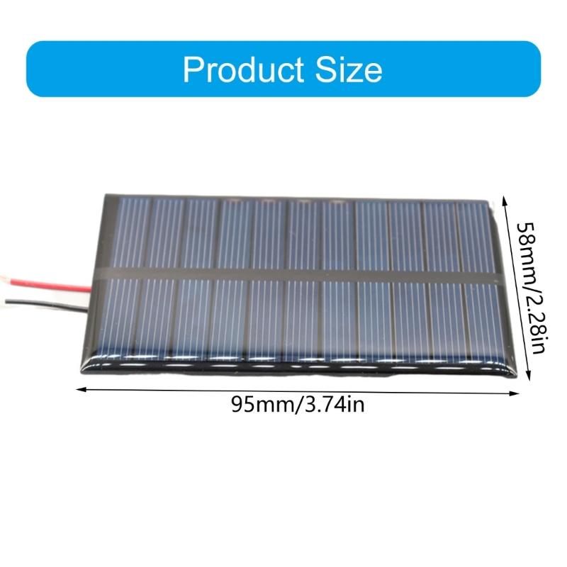 Polycrystalline Solar Plate Cells Charging Panel Solar Cell Plate Portable Solar Plate with Wire for Battery Charging