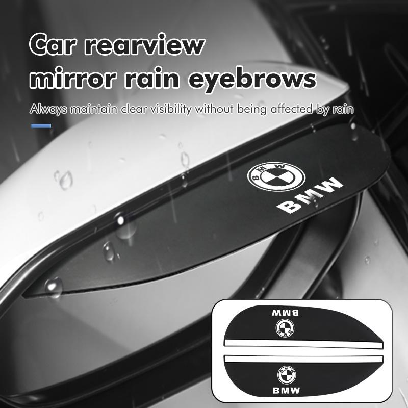 2pcs Car Sun Visor Rearview Mirror Rain Eyebrow Shield Sticker For BMW M Sport M2 M3 M4 M5 M6 E46 E90 E60 F10 F20 E87 X3 X6 QH9