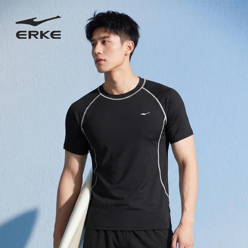 ERKE Men's Short Sleeve Rash Guard Swim Top