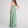 European and American evening dresses women's waist design, thin off-the-shoulder sexy suspender slit American dress
