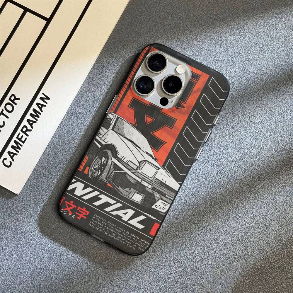

Гонки Аниме Initial D Для IPhone 16 15 11 12 13 14 17 Pro Max PLUS Pro Мягкий Гофрированный Силиконовый Задний Чехол для Телефона iPhone 13