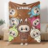 Labubu Blanket Comfortable Suitable for Seaside Couch Bedding for All Seasons Playful Design Unique Gift for Family and Friends Camping
