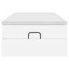 Ottoman Bed with Mattress White 90x200 cm Faux Leather