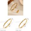Modern Luxury Stainless Steel Jewelry Set With Beaded Bangle And Ring For Women