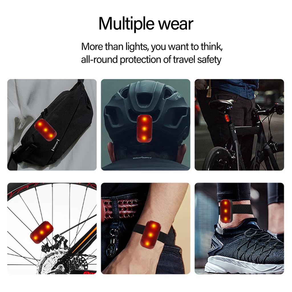 Road Bike Tail Light Waterproofs Bicycles Back Light Safety Taillight Brake Sensing Bike Rear Light Helmet Bag Taillight