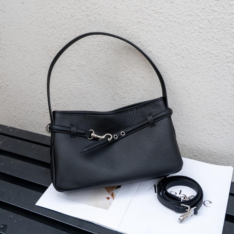 

Сумка-тоут из коровьей кожи, сумка подмышкой из натуральной кожи, модная женская сумка через плечо на одно плечо чёрный