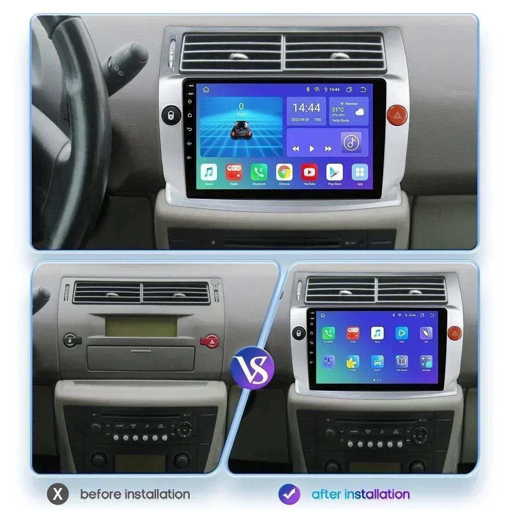 Ossuret Intelligent Car Radio Android for Citroen C4 C Triomphe C Quatre 2004-2009 Carplay Car Stereo Multimedia Video Player GPS 2din 7862 Audio